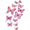 Non specificato Charming 12pz Adesivi Murali Farfalla Facile Installazione per Touch Personale
