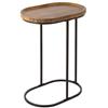 Tavolino Max Home, 45X30X60 Cm, Portata Massima 5 Kg, Rotondo, Effetto Rovere, S