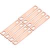 uxcell 8 Pcs Barre di Rame per Collegamento, Spaziatura Fori 5CM Spessore 1.5MM