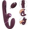 Javida Strapless Strap-On With Flicking Tongue Sex Toy Silicone Telecomando wireless