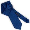 Emila Cravatta blu elettrico a pois uomo cucita a mano elegante larga cerimonia moda