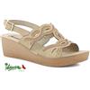 Inblu OFFERTA INBLU Sandali donna zeppa sottopiedePELLE SOFT cinturino fibbia GO 14