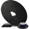 Relaxdays Tappetino Protettivo Rotondo per Fondo Piscina Fuori Terra, Nero | 45 pz, Ø 370 cm, spessore 1,2 cm, in EVA, incastro