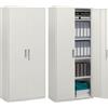 HOMCOM Armadio Portadocumenti a 5 Livelli in Acciaio Bianco 80x40x180 cm