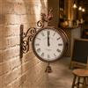Orologio in Ferro Battuto Stile Nordico Orologio da Muro Doppio Lato