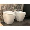 LANERI MOON COPPIA SET SANITARI RIMLESS A TERRA SENZA BRIDA COPRIVASO SOFT-CLOSE BAGNO