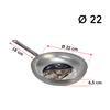 Pentalux Padella Saltapasta Alluminio per Gas, Elettrico Diametro 22-40cm Made in Italy