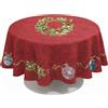 Karì Copritavolo Natalizio Rotondo Karì Gobelin Cotone Tovaglia Natale 165 cm Cucina