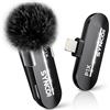 SYNCO Microfono Lavalier Wireless per iPhone, P1XL Microfono Professionale da Bavero per Tiktok, YouTube, Streaming, Registrazione Video Vlog, Microfono Wireless per iPhone 14/13/12/11/SE...
