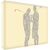 Feel Good Art Gallery Wrapped-Quadro su tela, in coppia, motivo: Golf, 115 x 78 x 4 cm, XX-Large, colore: panna