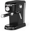 Melchioni Family | Aromatica Plus Macchina da Caffè Espresso 3 in 1 Compatibile con Cialde E.S.E.Capsule e Caffè in Polvere | 20 Bar, Serbatoio 1,2L, Montalatte Manuale per Cappuccino