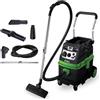 Ribimex Aspiratore Solidi e Liquidi Aspirix Serie Pro Classe M, Bidone Aspiratutto Professionale da 40 L, Filtro HEPA, 1600 W, Presa Elettroutensili e Funzione Pneumatica, Accessori Inclusi - PRASP40M