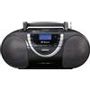 Lenco, Boombox Radio DAB+/FM con lettore CD e Bluetooth portatile, Nero