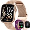 Does not apply Smartwatch Donna Orologio Con Chiamate Bluetooth: 1.83" Oro Smart Watch Con Quad