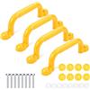 Relaxdays Prese da Arrampicata 4 pz, Fino a 100 kg, per Torre Giochi e Letto a soppalco, plastica Gialle, 24 cm