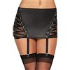 7 Heaven Caracas - Calze in pizzo satinato, effetto bagnato, taglia L, colore: Nero