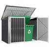 Outsunny Casetta per Spazzatura Esterna 1.91m² in Acciaio Zincato con 2 Porte