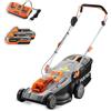 FUXTEC Tagliaerba elettrico a batteria FUXTEC E2RM37 larghezza taglio 37cm SET Batt+car
