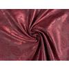 CRS Fur Fabrics Paisley Jacquard Raso Fodera Tessuto Stoffa Wine Red