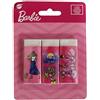 TrAdE Shop Traesio SET 3 PZ GOMME PER CANCELLARE BARBIE CANCELLERIA PER SCUOLA REGALO FESTA BAMBINE