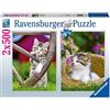 Ravensburger - Puzzle Gattini, 2x500 Pezzi, Idea regalo, per Lei o Lui, Puzzle A