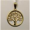 Pendente Oro 18K 750 Mls. Albero Della Vita Con Zirconie 19,7 MM.