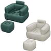 TrAdE Shop Traesio POLTRONA GONFIABILE RELAX COMFORT CON BRACCIOLI POUF POGGIAPIEDI COMFI CUBE 107X