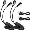GERUI 2 pezzi luce LED per leggio, 8 LED con cavo USB lampada,