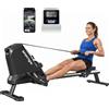 SPORTNOW Vogatore Magnetico con 16 Livelli di Resistenza, 130kg, Nero.