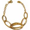 Oro 18kt Bracciale Fantasia Voluminoso 18 KT 750% Lucido Da Donna - List. 945€