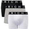 JOHN RICHMOND mutande uomo JOHN RICHMOND london tripack trunks boxer BK/GREY/WH XXL scelta=P