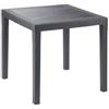 Progarden TAVOLO IN PE RATTAN KING ANTRACITE CM.79X72H. cm.79x79x72h. peso kg.6,2