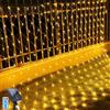 GHONLZIN LED Solare Catene Luminose, 1.5x1.5M Decorazione di rete Luci di Natale,
