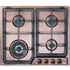 De'Longhi DELONGHI ROF46PRO PIANO COTTURA 4 BRUCIATORI GHISA 1TRIPLA CORONA RAME