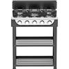 STAYLUX Cucina Portatile Fornello STAYLUX a Gas 5 fuochi 65 cm Nero CUCINOTTO A