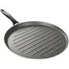 TrAdE Shop Traesio BISTECCHIERA TONDA RIGATA PADELLA CUCINA ANTIADERENTE ANTIGRAFFIO 7 STRATI 34 CM