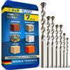 S&R Industriewerkzeuge GmbH S&R 7 Punte Trapano per Muratura, Muro, Cemento. Set di Punte Miste