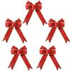 SUPVOX 5 pz / pacco scintillante tessuto fiocco di nastro di natale regalo nastri nodo