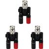 No 3X Spina BNC Spina A Banana da 4 mm Connettore Splitter Spina BNC A9037
