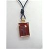 Cozzi Gioielli Ciondolo in Oro Giallo 18 Kt con Agata Corniola - pendente oro 750 - pietra dura