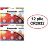 Panasonic 12 pile batterie CR2032 BR2032 Litio Panasonic 3 Volt