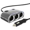 Avizar, Multipresa 3x Accendisigari + 1 USB per Auto, Nero
