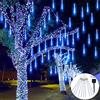 Runmeihe Luci LED della Pioggia di Meteoriti,10 Tubo 240 LED Luci Albero