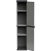 Does not apply : Armadio in Resina Di PVC E PP, 1 Anta, 3 Ripiani, Facile Da Montare, Modular S