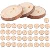 No 40Pcs 3-4CM Cerchi di di Legno Rotonde Naturali Non Finite con Dischi9311