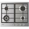 CANDY LINEA ESSENZA CDIH6GBFE4WX PIANO COTTURA A GAS 60CM 4 FUOCHI ACCIAIO INOX