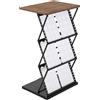 M&T DISPLAY SALES - Porta depliant da Terra nero | Banco mobile pieghevole in