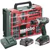 metabo Trapano avvitatore a batteria BS 18 Quick Set - 18 V, 74 pezzi
