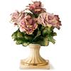Capodimonte Centrotavola Capodimonte Vaso con Rose Rosa Ceramica Italiana Artigianale @