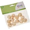 Artemio 12 Pezzi di 25 mm Perline di Legno, Beige